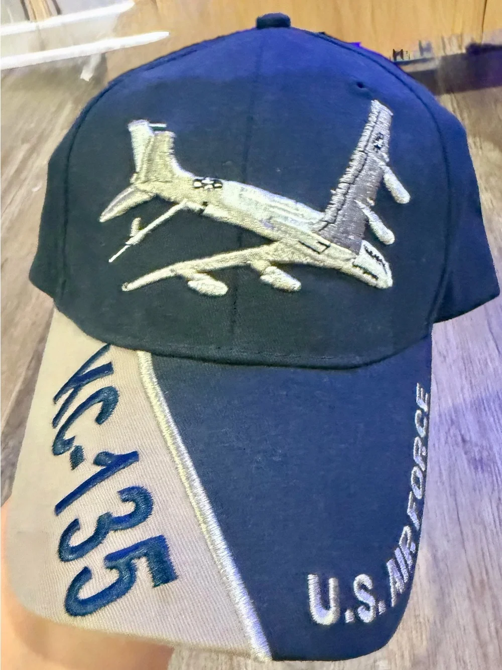 U.S. Air Force KC-135 Two-Tone Navy and Tan Baseball Cap